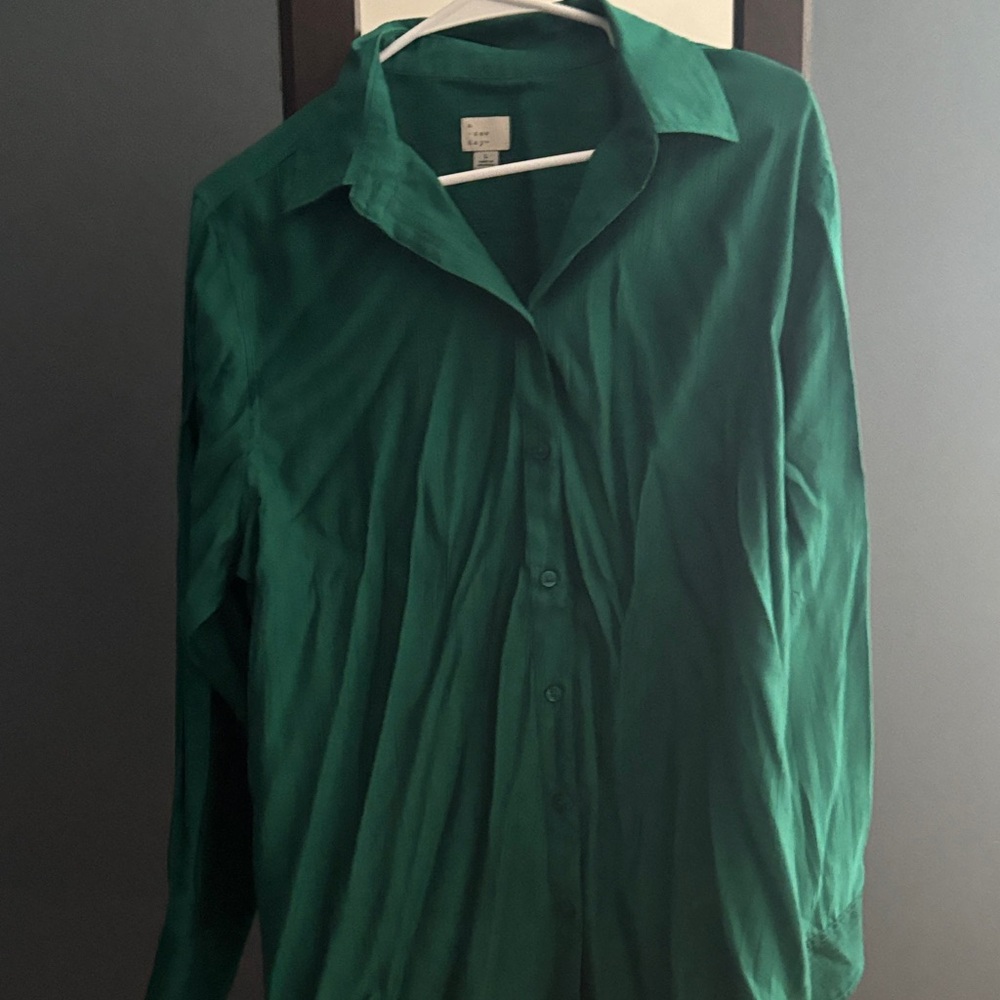 A New Day Men's Emerald Button Down Shirt